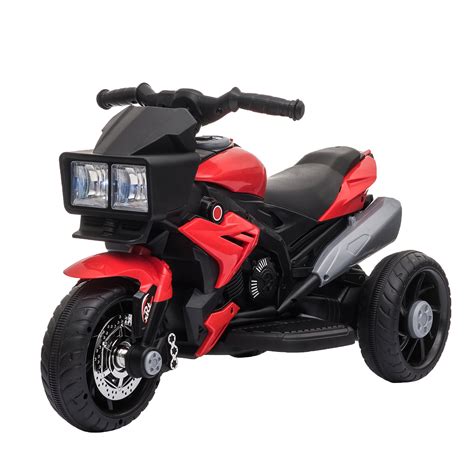 Aosom Kids Electric Pedal Motorcycle Ride On Toy 6v Battery Powered W