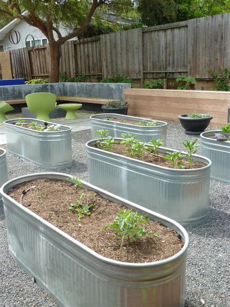 Galvanized Water Trough Planters Insteading