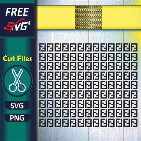 Fendi Logo Pattern SVG Free Cut Files For Cricut