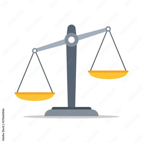 Scales Of Justice Icon Law Balance Symbol Empty Scales Vector