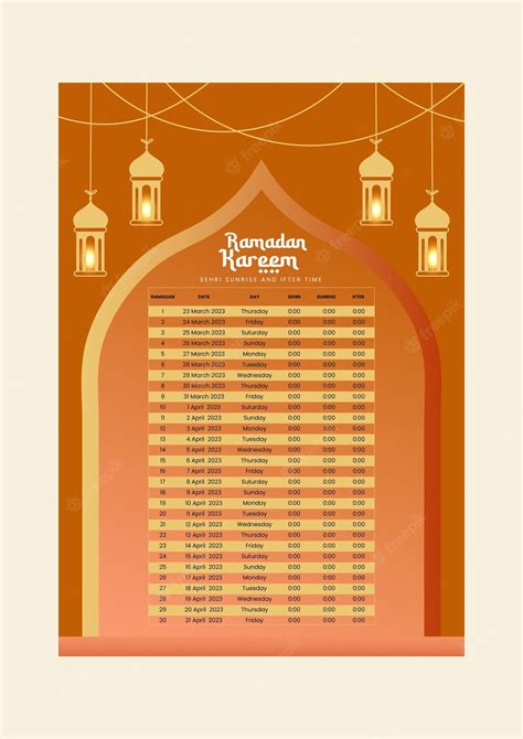 Premium Vector Ramadan Time 2023 Calendar Theme Template In Vector