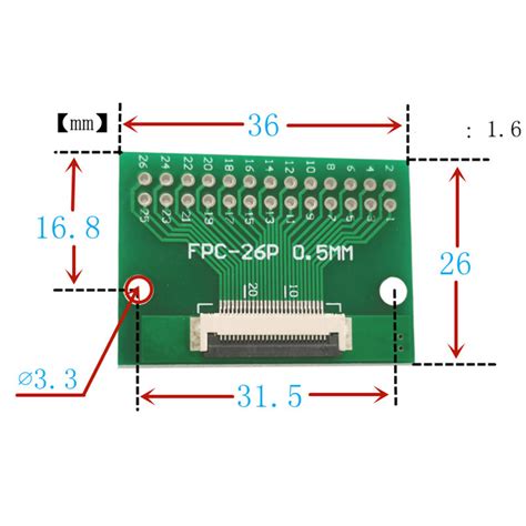Ffc Fpc Soldered 05mm1mm Pitch Connector Adapter Board 26p 48097