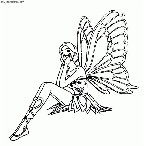 Dibujos Sin Colorear Dibujos de Hadas para Colorear
