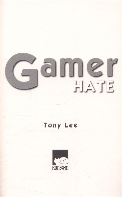 Gamer Hate By Lee Tony 9781785913204 Brownsbfs