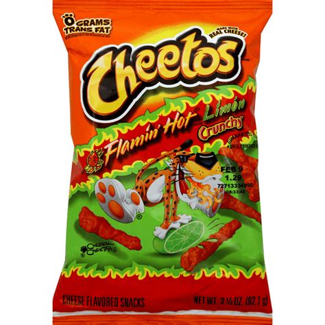 Cheetos Cheese Flavored Snacks Crunchy Flamin Hot Limon Snacks Chips And Dips Harter House