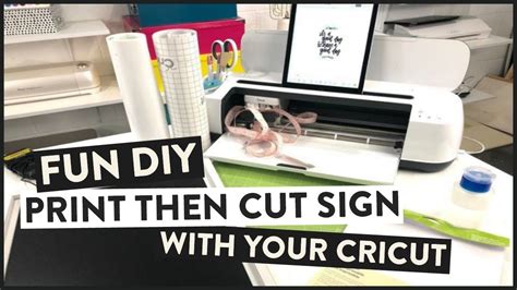 Fun Diy Print Then Cut Sign With Cricut Youtube