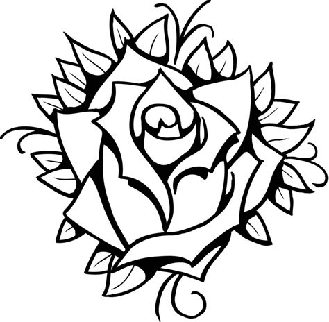 Line Drawing Of A Rose Free Download On Clipartmag