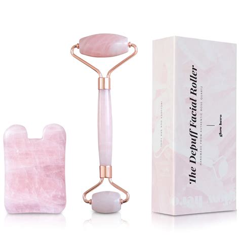 Rose Quartz Roller For Face By Glow Hero 100 Real Authentic Crystal
