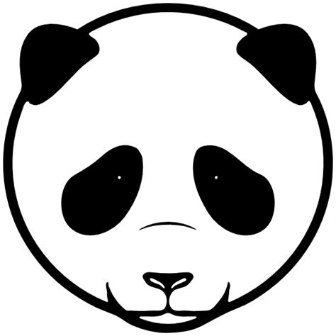Sad Panda Bear Face Sticker