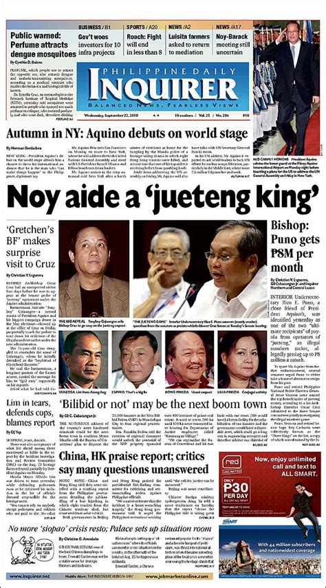 The Inquirer Front Page September 2010
