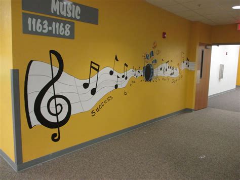 Music Department Hallway School Wall Art School Murals Classroom