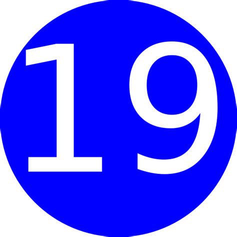 Number 19 Clipart