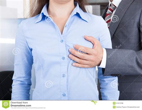 Businessman Touching Businesswoman Stock Photo - Image of flirting ...