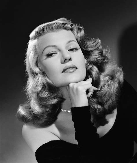 Rita Hayworth Actress Women Curly Hair Monochrome Blonde Vintage