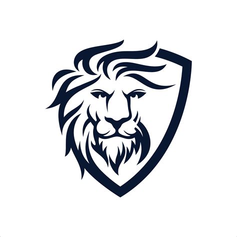 Lion Head Logo Design Template Vector Illustration 6735598 Vector Art