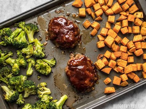 Sheet Pan Bbq Meatloaf Dinner With Video Budget Bytes
