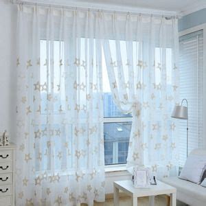 elegant white dandelion embroidery sheer curtains