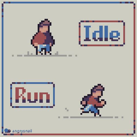 Pixelart Idle And Run Animations Angrysnail Pixel Art Tutorial