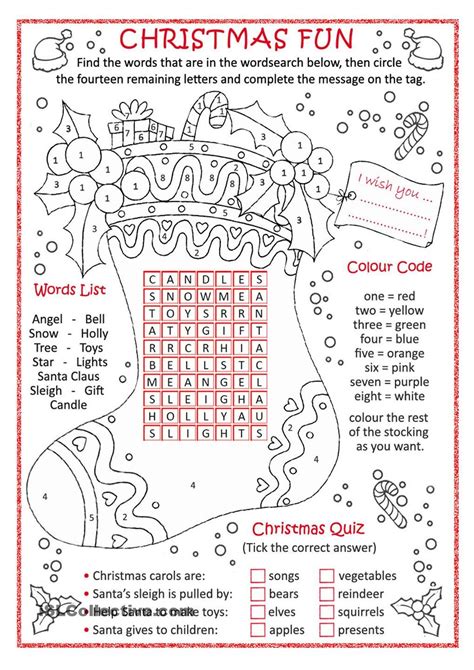 Christmas Fun Christmas Worksheets Kindergarten Christmas Lesson