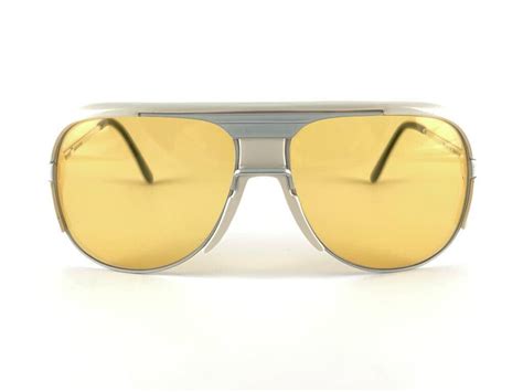 vintage marcolin marchon white aviator yellow lens 1980 s italy sunglasses ebay