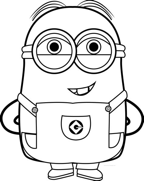 Simple Minion Coloring Page Coloring Pages