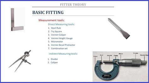 Basic Fitting Class 2 Tools Name Measurement Toolscutting Tools