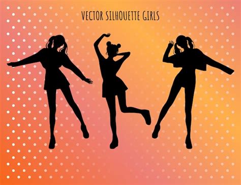Premium Vector Vector Girls Silhouette