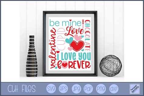 Valentines Day Subway Art Svg Clipart Graphic 670044 Cut Files