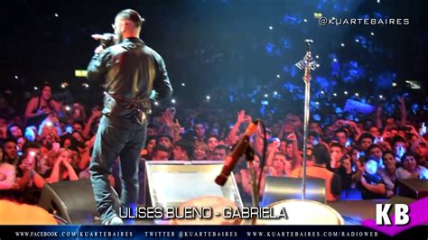 Su ultimo disco se llamo a 2000 e hizo trece llenos consecutivos en el teatro luna park. Ulises Bueno - Gabriela (Video en el Luna Park) - YouTube