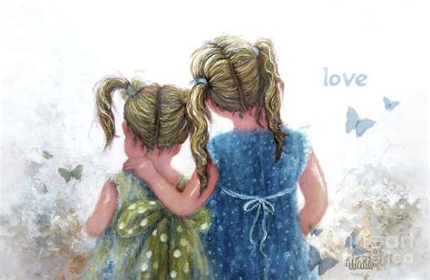 Sister Love Blondes Painting By Vickie Wade Fine Art America