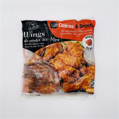 WINGS POULET TEX MEX HALAL 1 KG Établissements DRAP