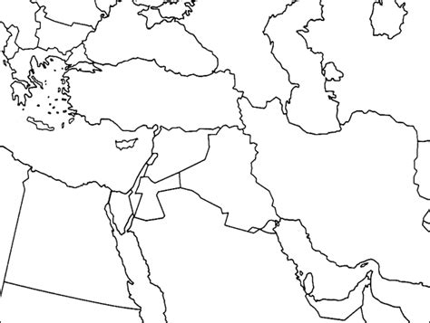 Blank Map Of Middle East Free Printable Maps