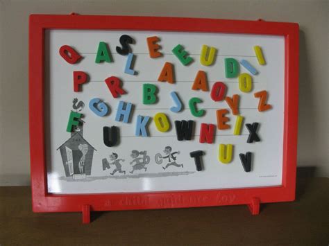 1959 Child Guidance Magnetic Alphabet Board 24 X Etsy Child