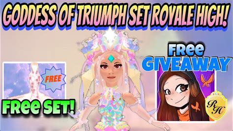 GIVEAWAY GODDESS OF TRIUMPH SET ROYALE HIGH RH ROBLOX SET FREE By Aly YT Roblox