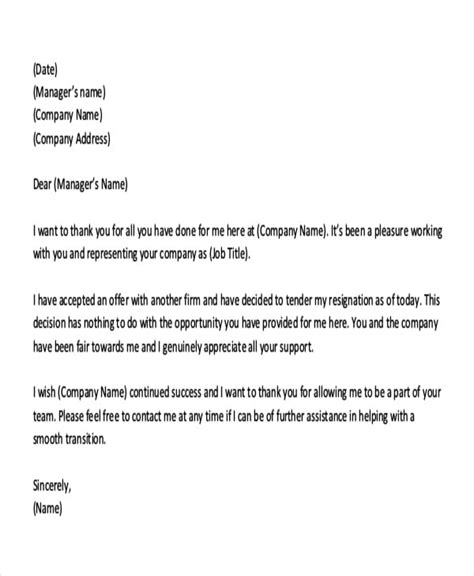 Resignation Follow Up Letter Sample Resignation Letter