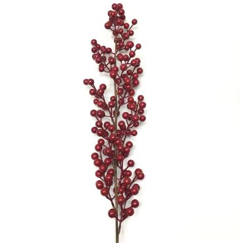Wholesale 11 Branches Red Artificial Berry Branches For Sale Buy