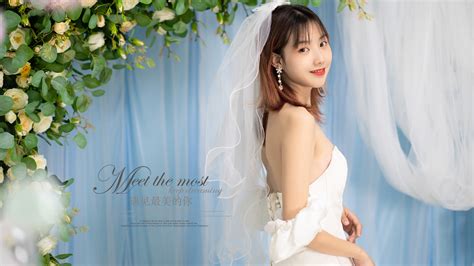 Wallpaper Beautiful Bride Smile Chinese Girl 7680x4320 Uhd 8k Picture