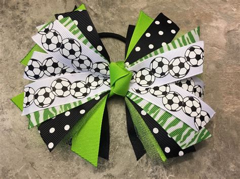 Lime Soccer Hair Bow Soccer Bow Soccer Pony tie Green | Etsy in 2021 | Soccer hair bows, Soccer ...