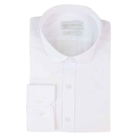 Mens White Club Collar Shirt Buy Online Happy Gentleman
