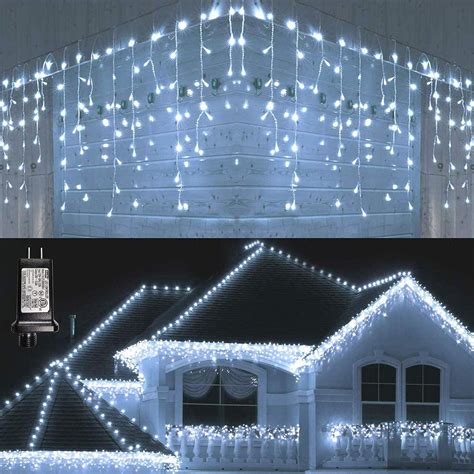Lyhope Led Icicle Lights 432 Led 354ft 8 Modes Low Voltage Icicle