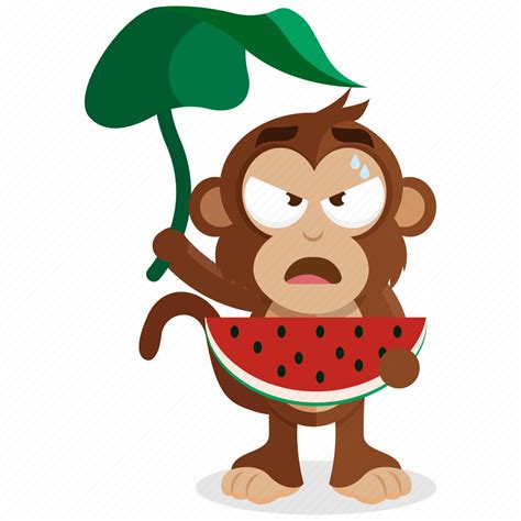 Emoji Emoticon Monkey Sticker Watermelon Icon Download On Iconfinder