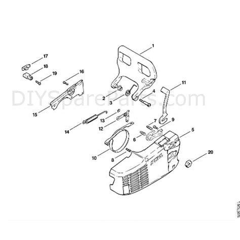 Stihl 011 Chainsaw 011avteq Parts Diagram E Chain Brake