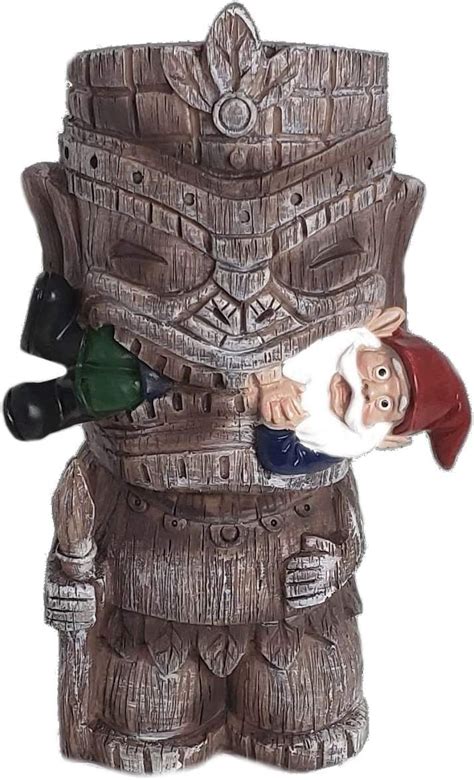 Amazon Com Funny Guy Mugs Garden Gnome Statue Tiki And A Gnome