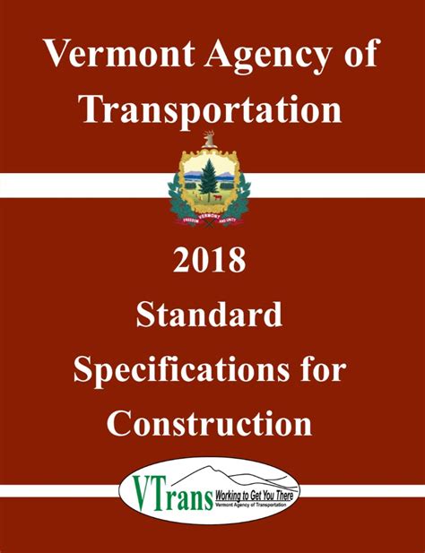 Vermont Agency Of Transportation Standard Specifications For