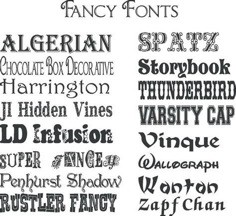 Pretty Fancy Fonts Font Types Fancy