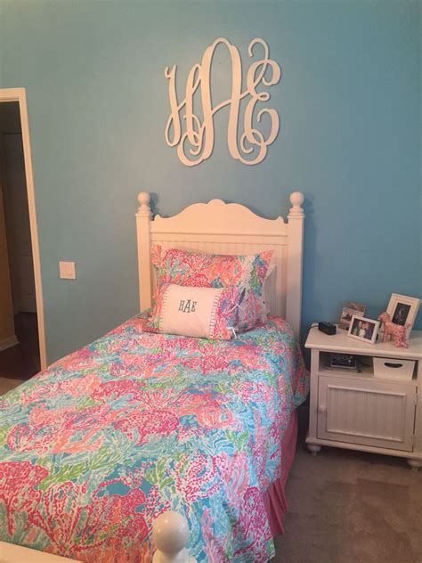 Lilly Pulitzer Bedding And A Wall Monogram Lilly Pulitzer Bedding