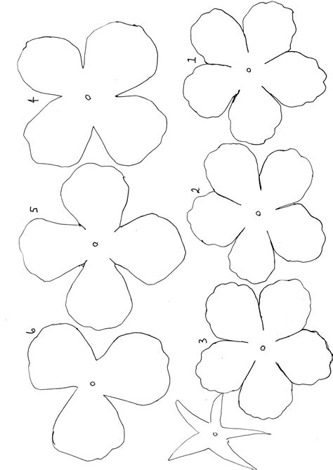 Printable Cut Out Paper Flower Templates Discover The Beauty Of