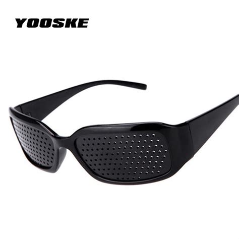 yooske black pinhole sunglasses anti fatigue vision care pin hole microporous glasses eye