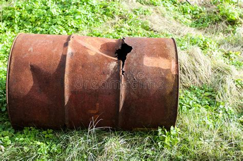 Old Rusted Iron Barrel Stock Image Image Of Barrel Weathered 49993567