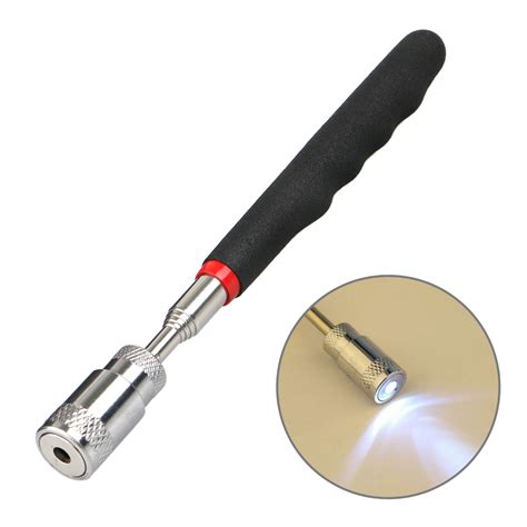 Magnetic Pickup Tool, LED Light Telescoping Handle Pick up Magnet, 8.5inch-31inch, with 4.5lb ...
